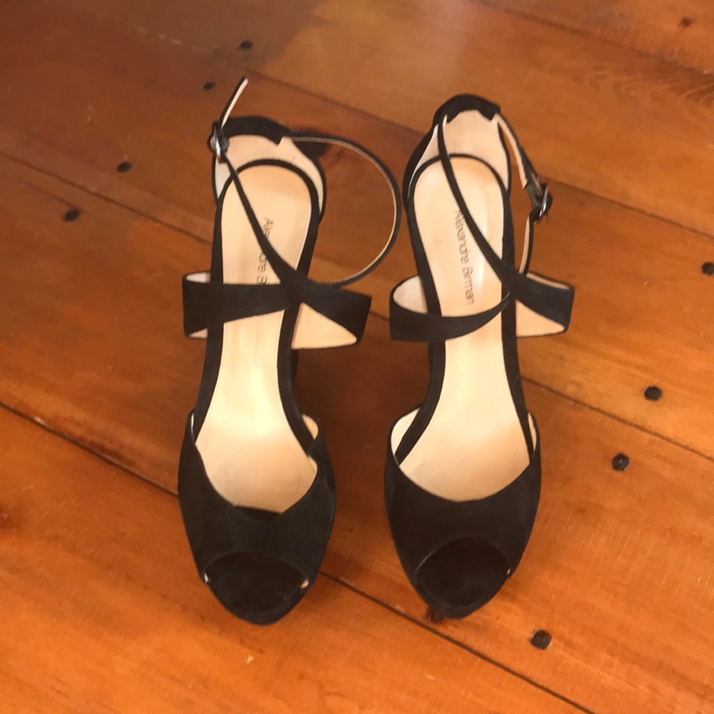 Alexandre Birman black suede wedges